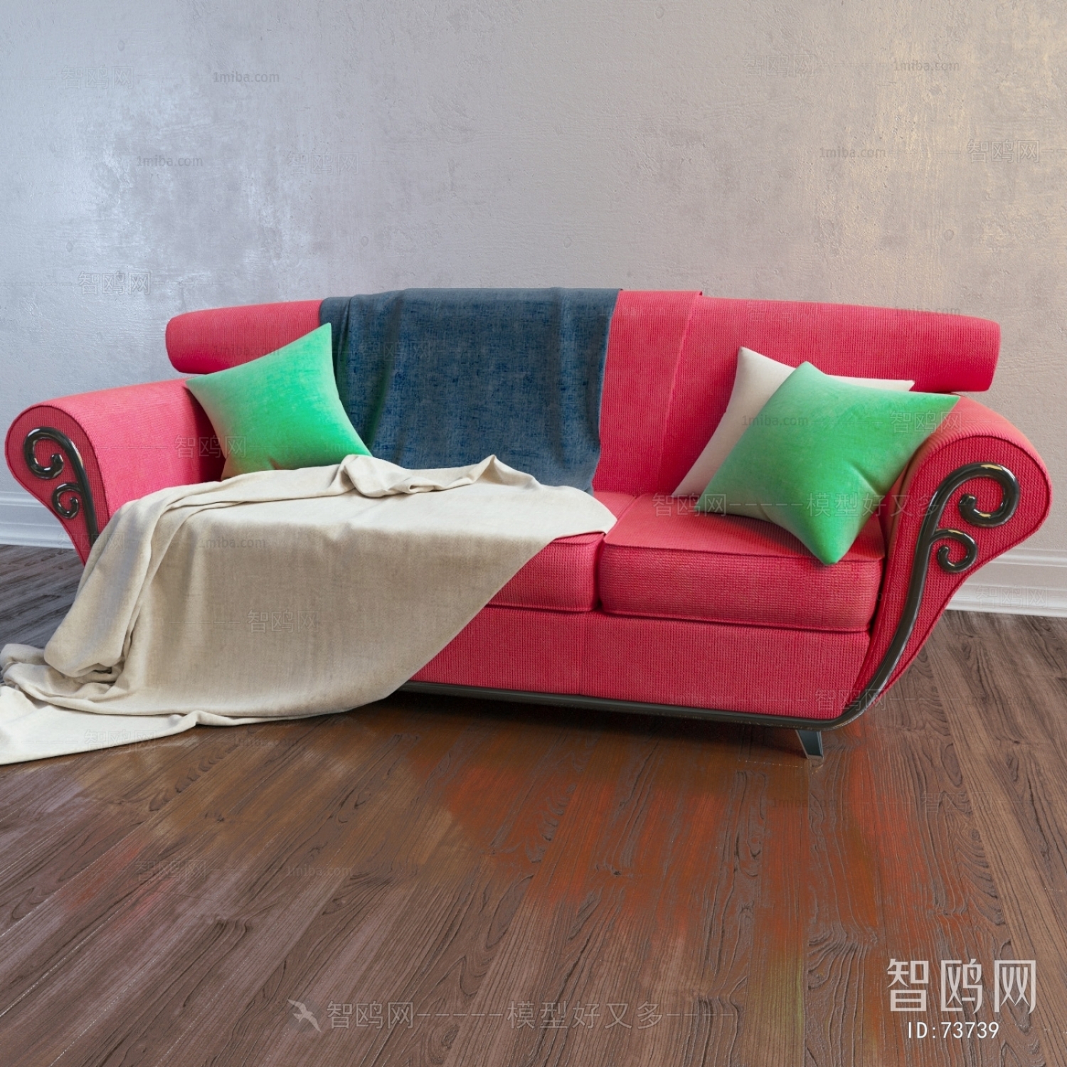 European Style Three-seat Sofa