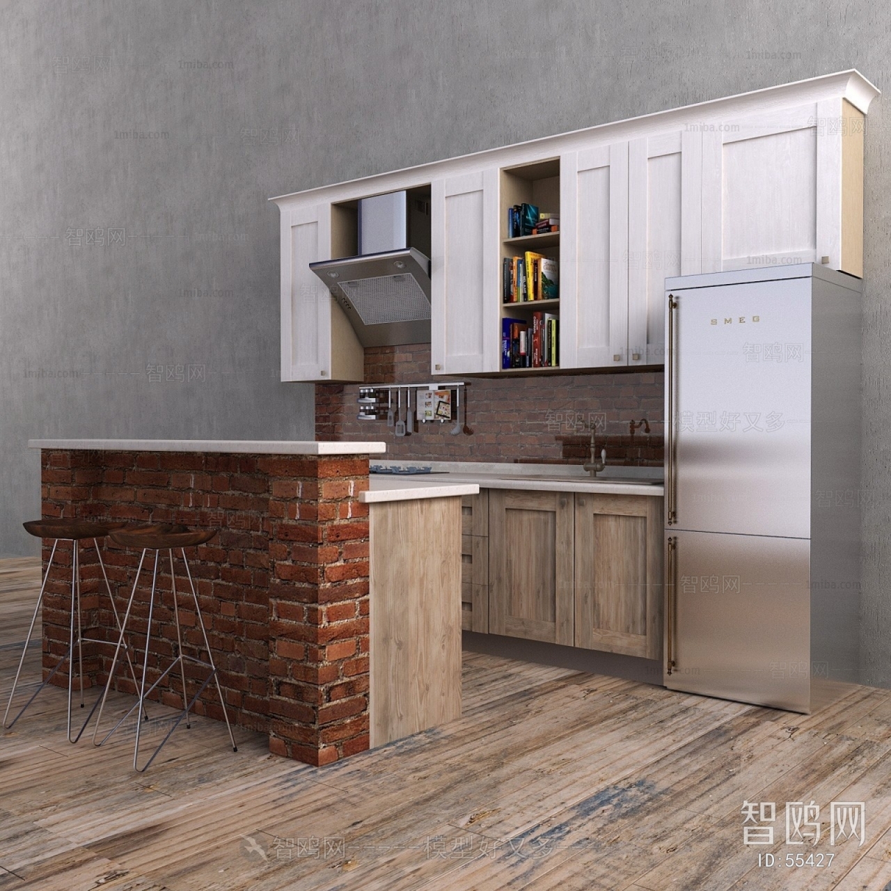 Simple European Style Kitchen Cabinet