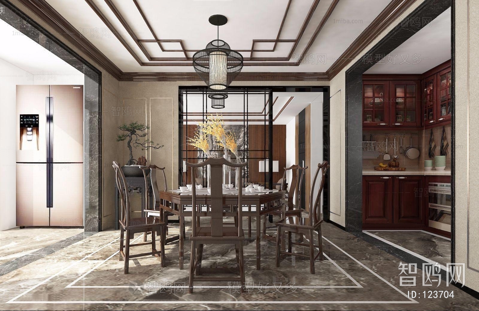 New Chinese Style Dining Room