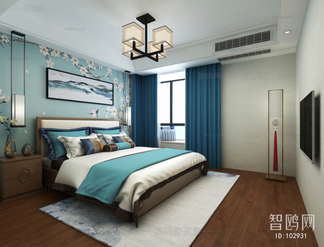 New Chinese Style Bedroom