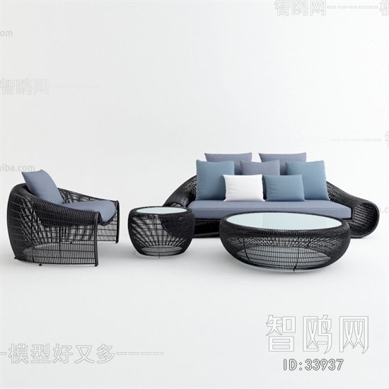 Modern Idyllic Style Sofa Combination