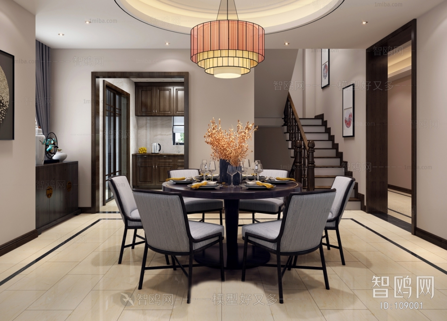 New Chinese Style Dining Room