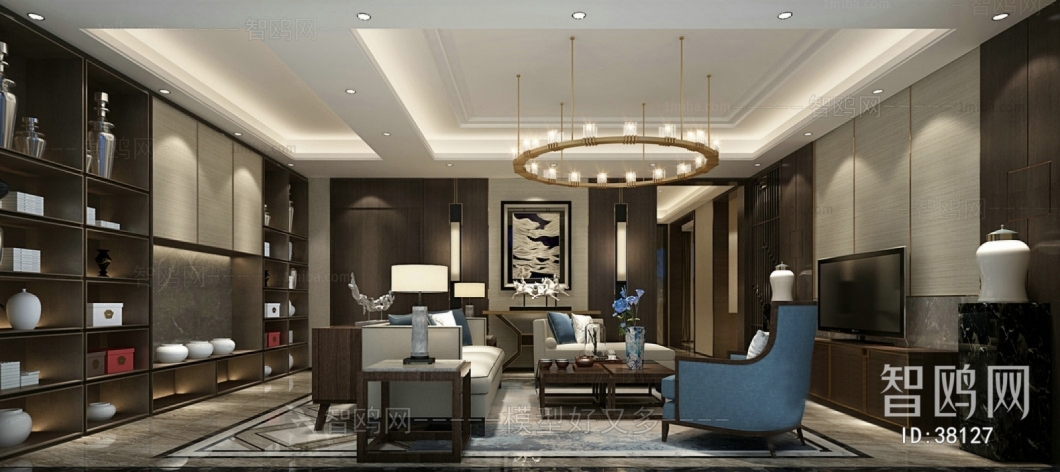 New Chinese Style A Living Room