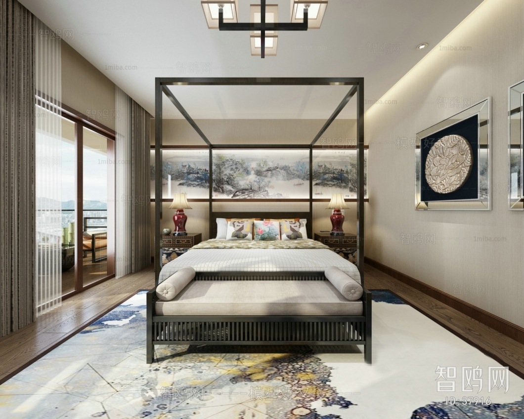 New Chinese Style Bedroom