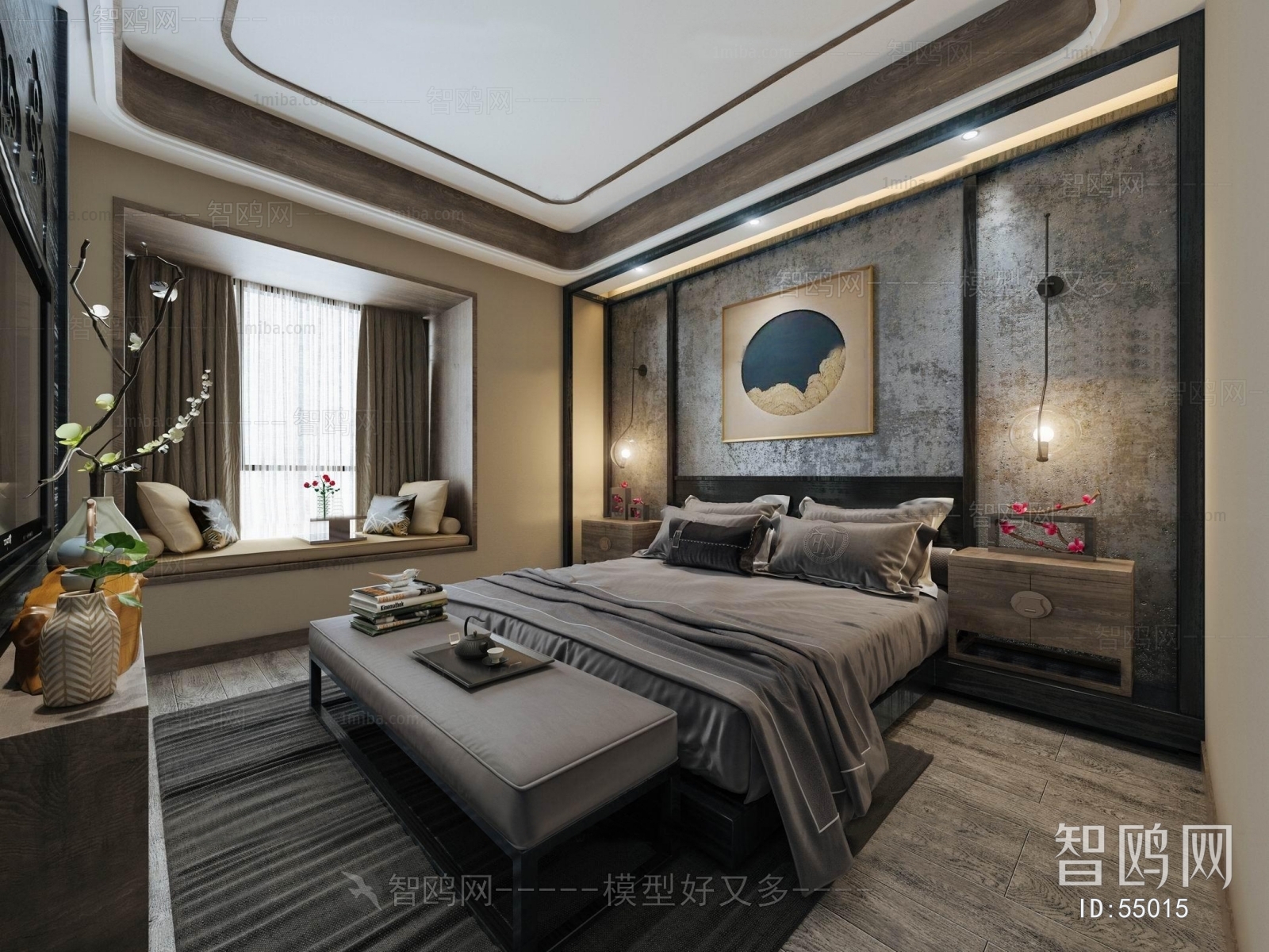 New Chinese Style Bedroom