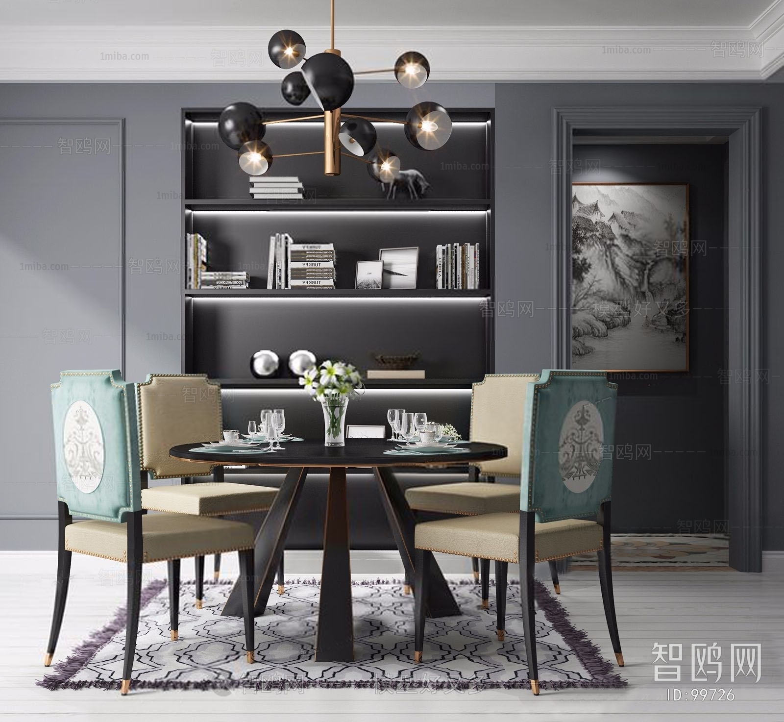 American Style Simple Style New Classical Style Dining Table And Chairs