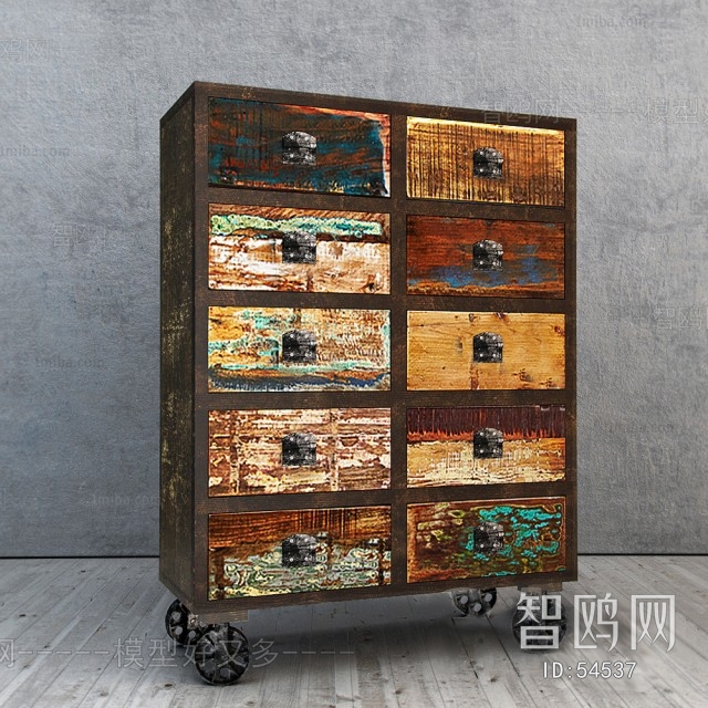 Industrial Style Shoe Cabinet/drawer Cabinet