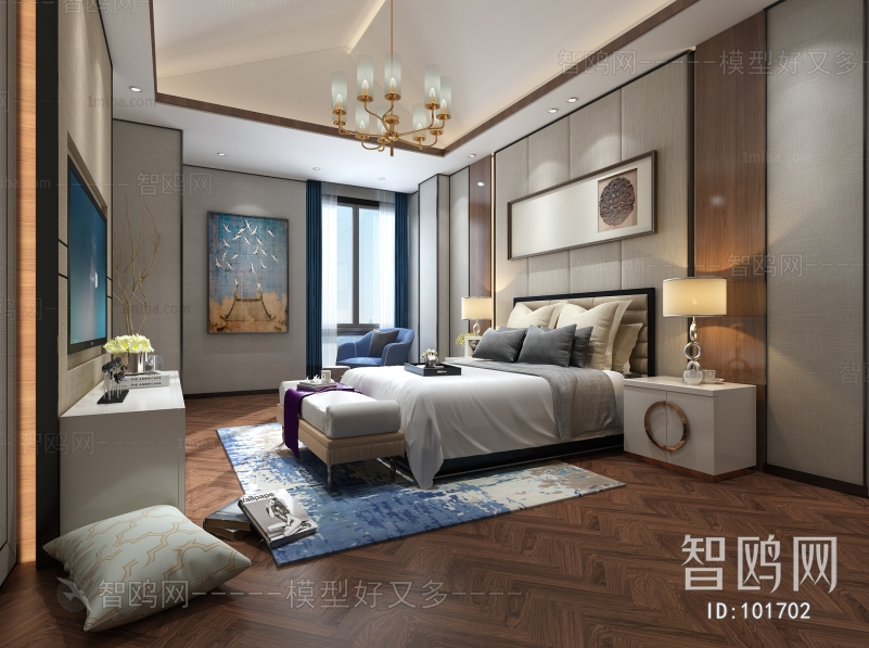 New Chinese Style Bedroom