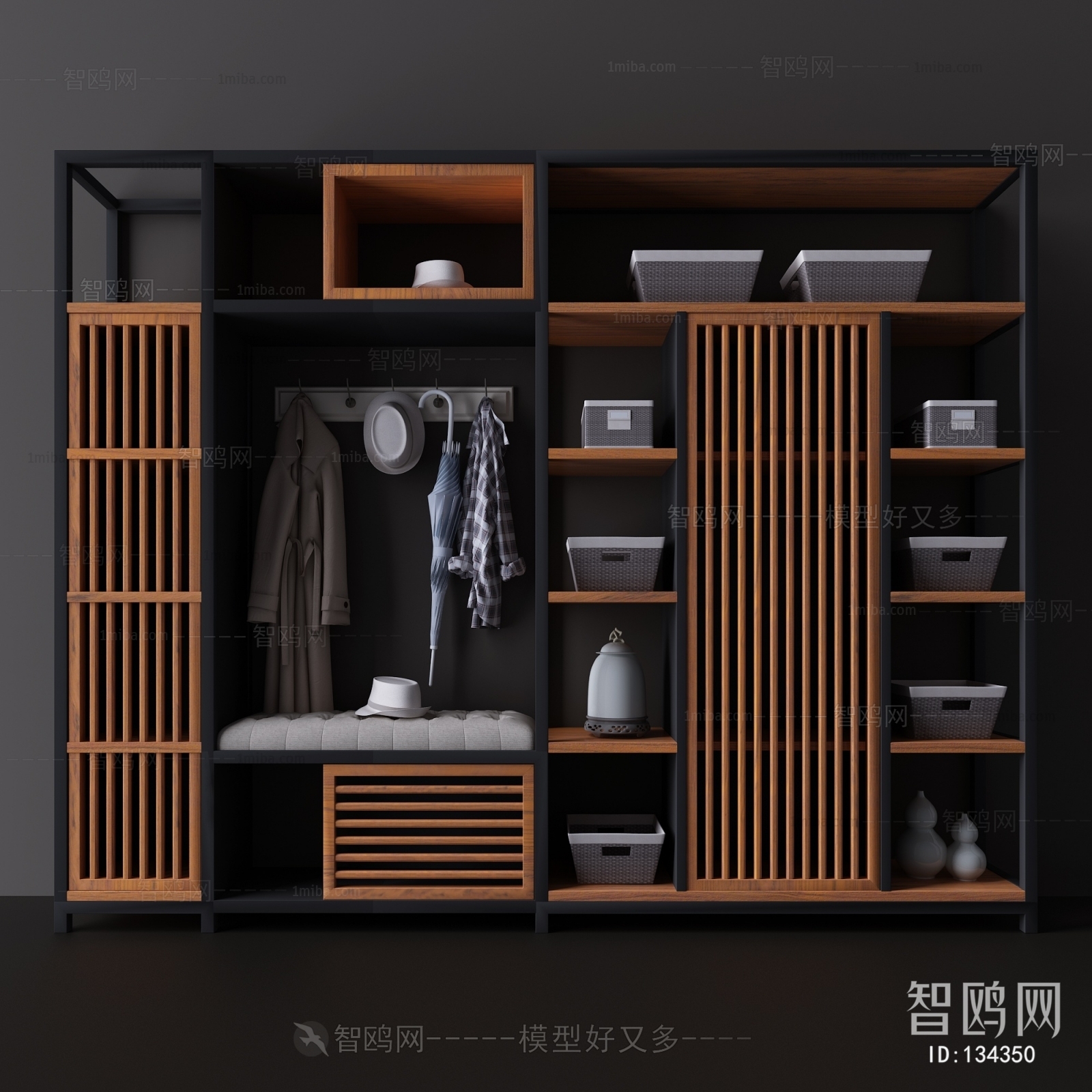 New Chinese Style Shoe Cabinet