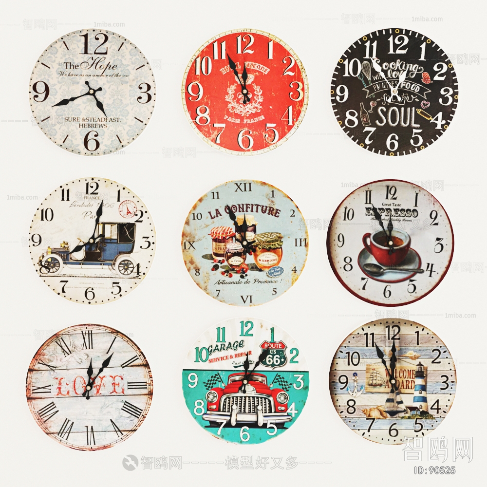 Retro Style Wall Clock