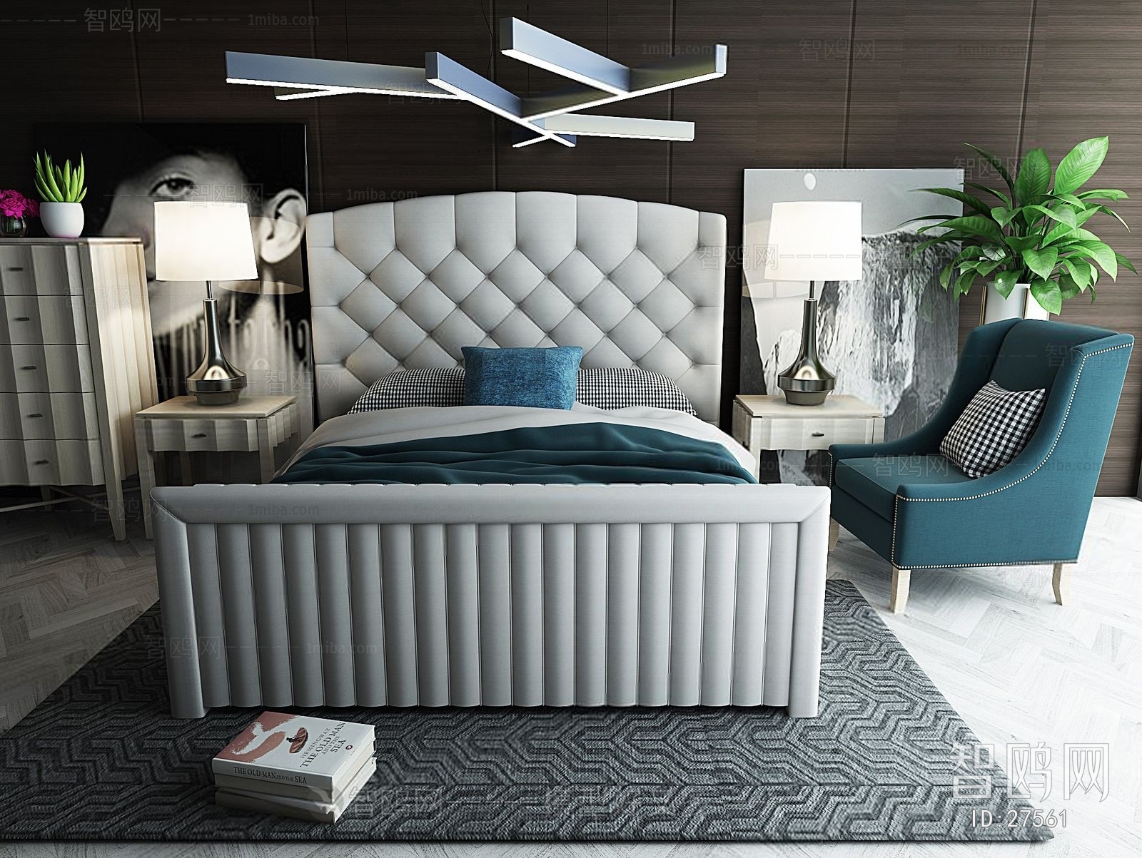 Modern Nordic Style Double Bed