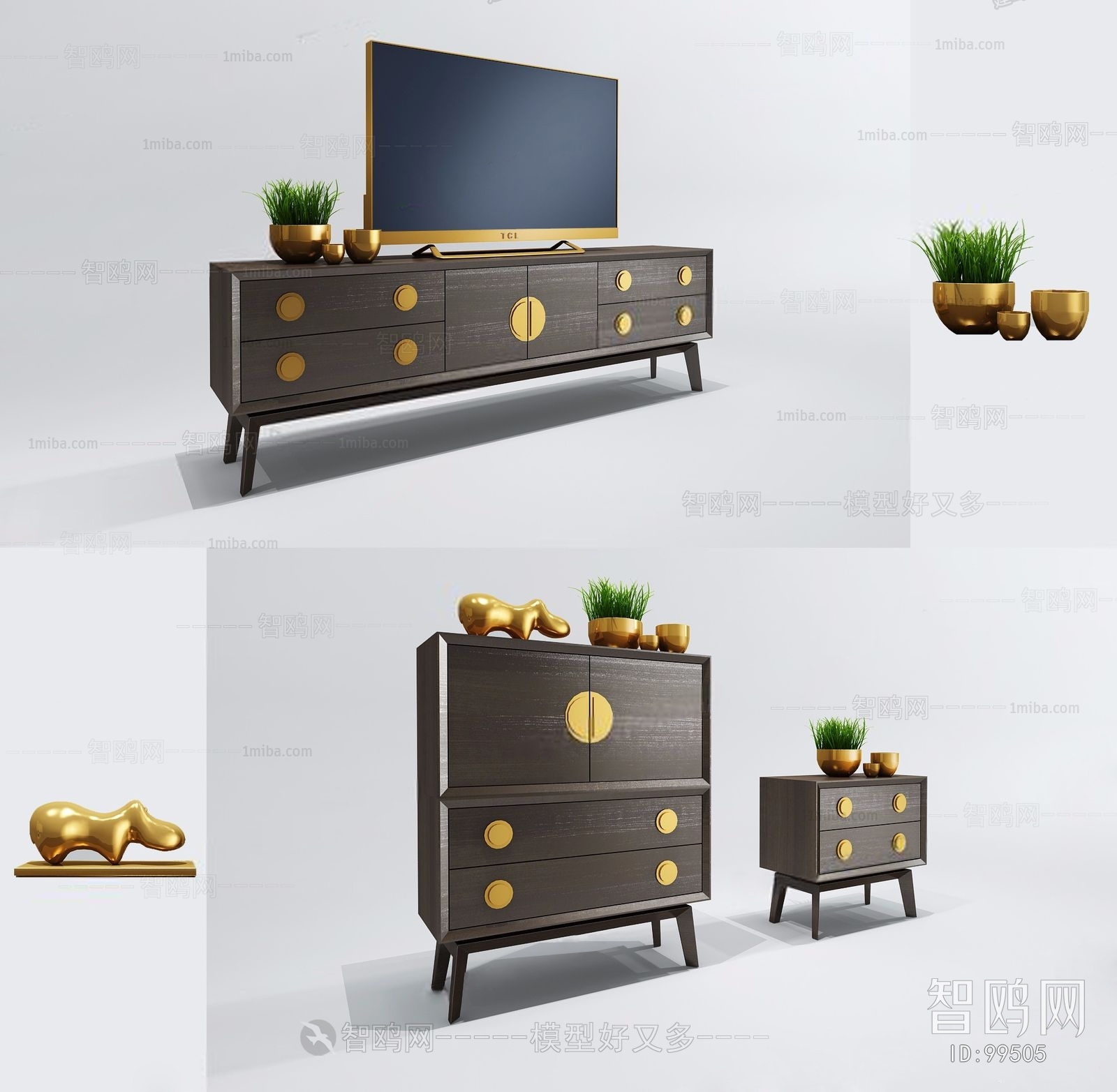 New Chinese Style TV Cabinet