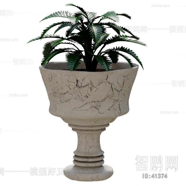 European Style Potted Green Plant