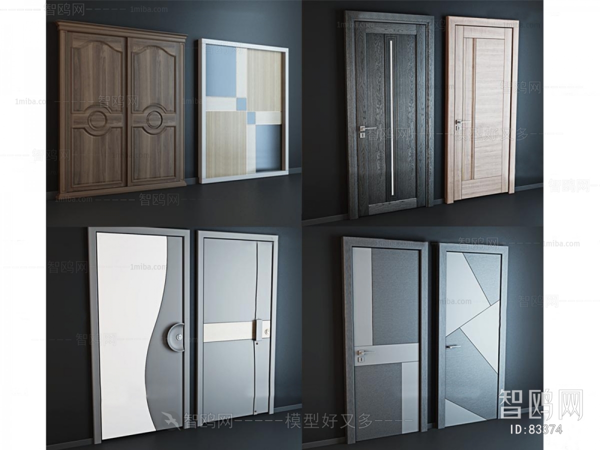 Modern Solid Wood Door