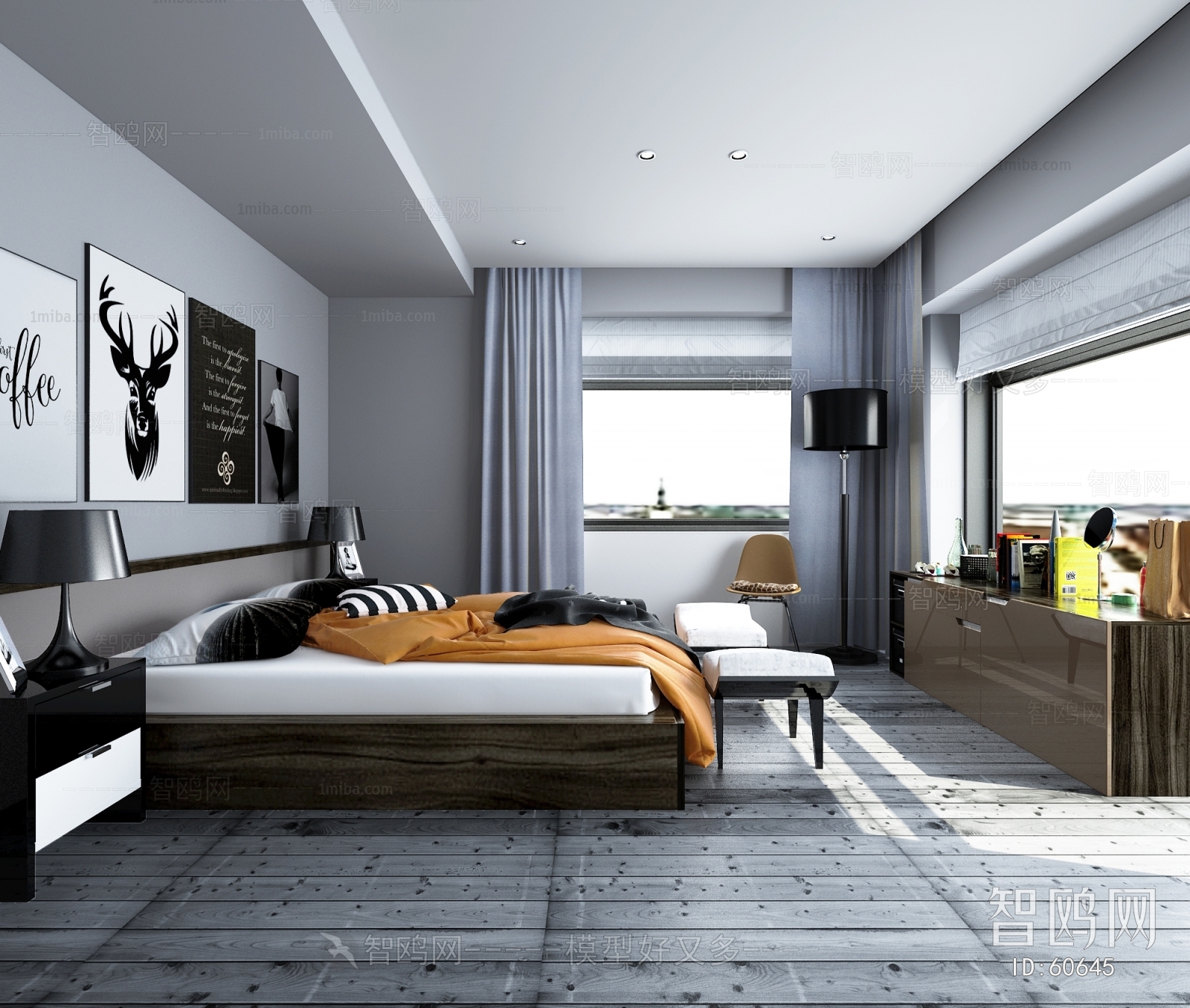 Modern Nordic Style Bedroom