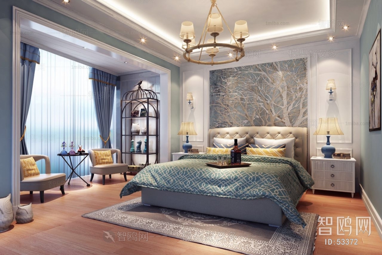 Simple European Style Bedroom