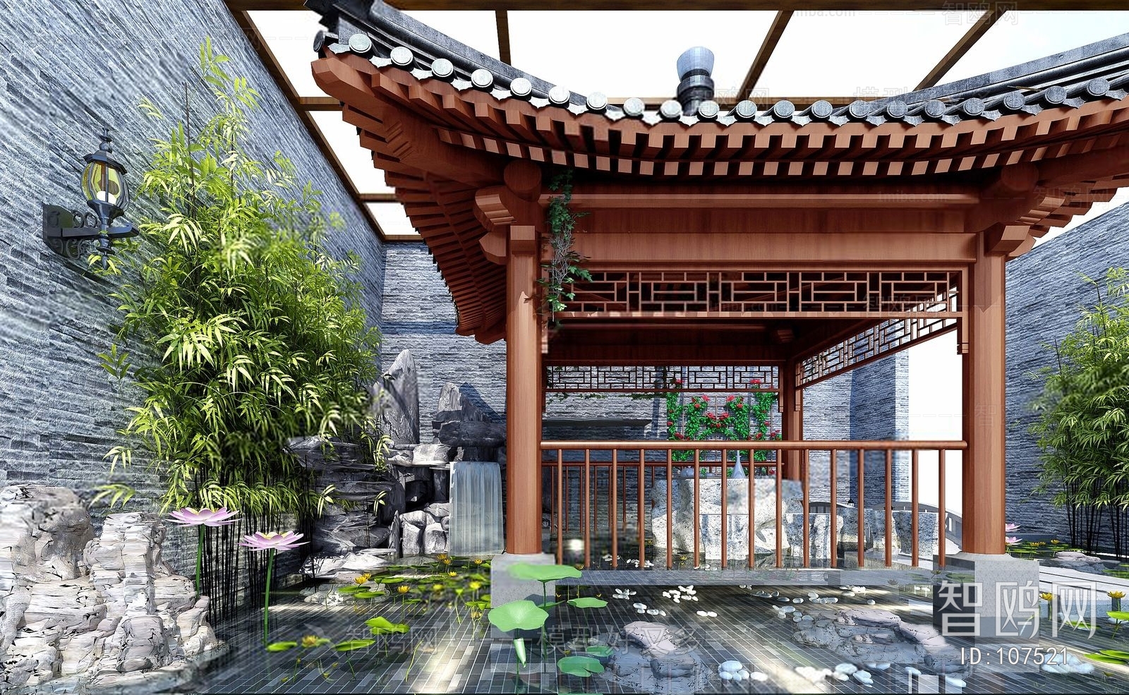 New Chinese Style Courtyard/landscape