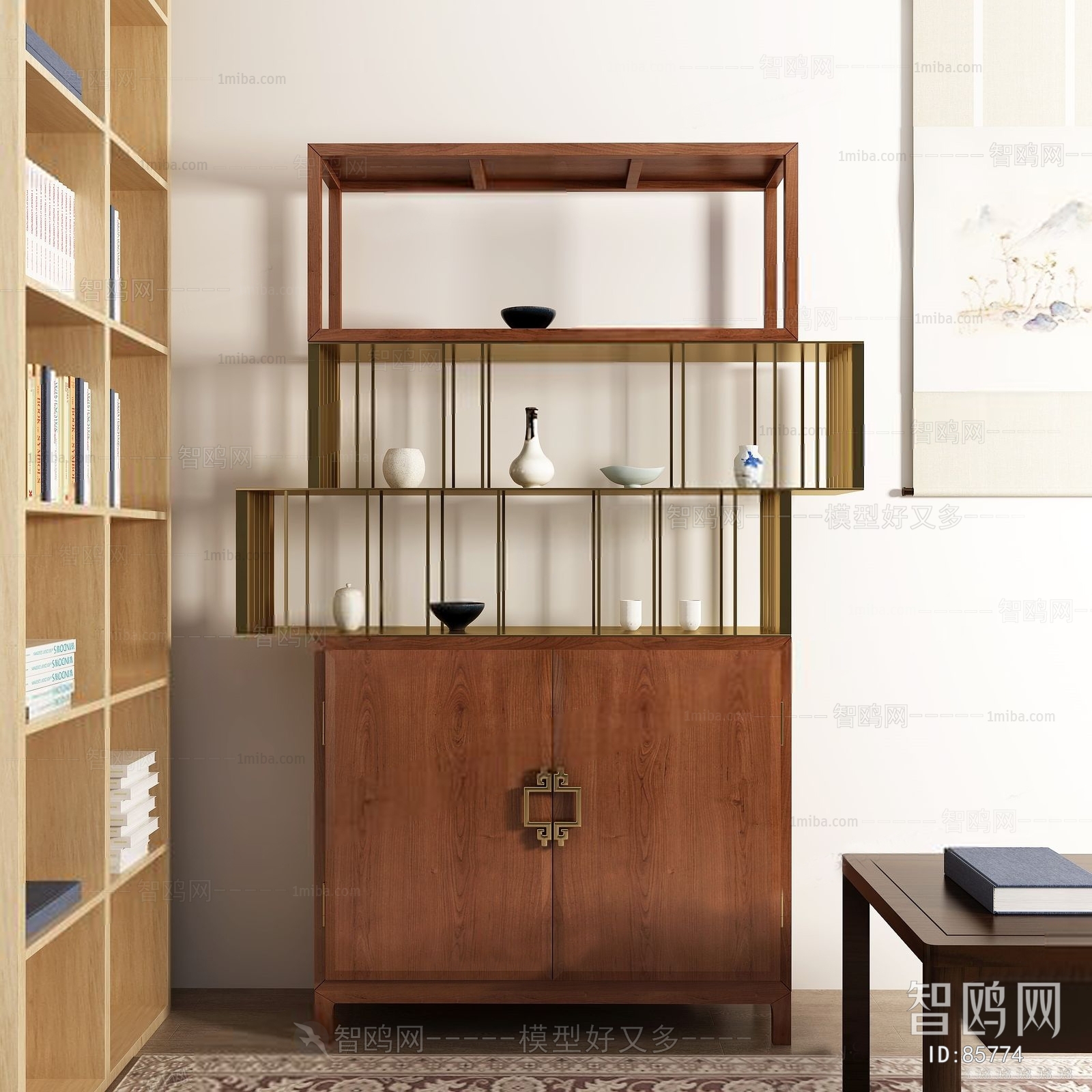 New Chinese Style Side Cabinet