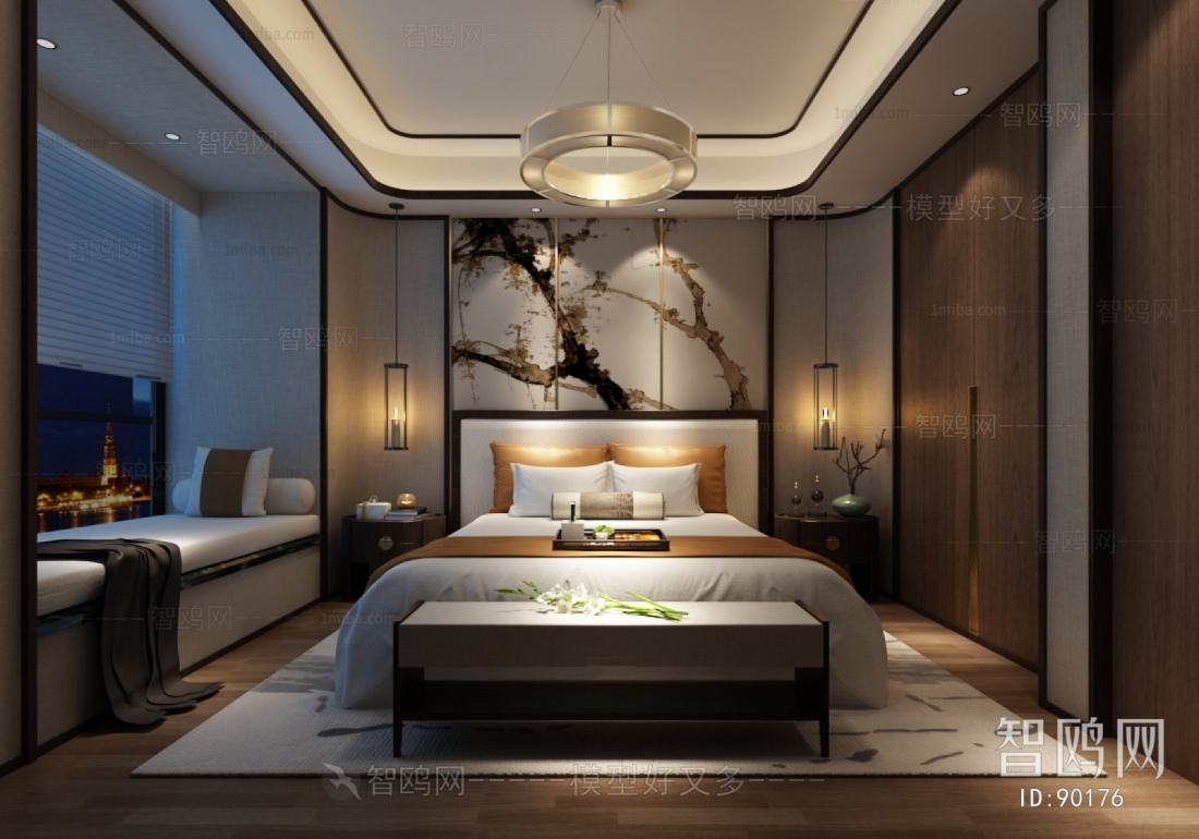 New Chinese Style Bedroom