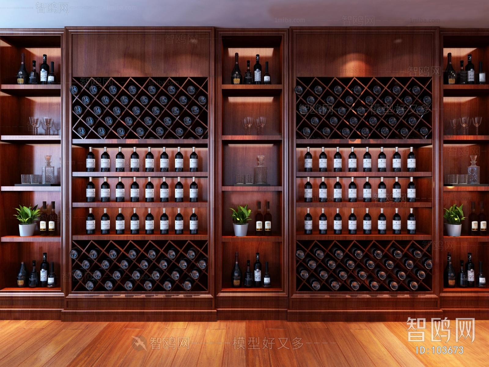 Simple European Style Wine Cabinet