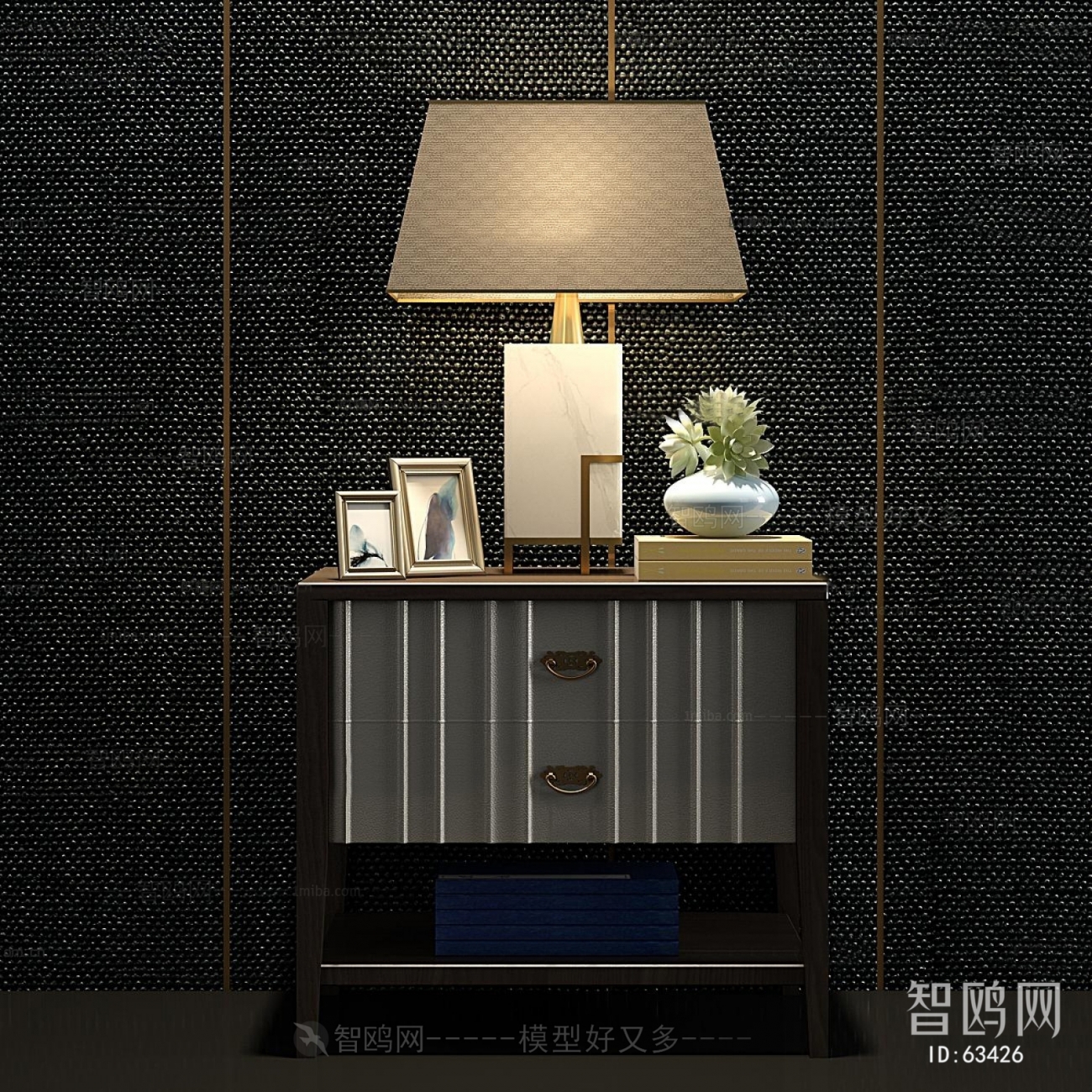 新中式床头柜台灯
