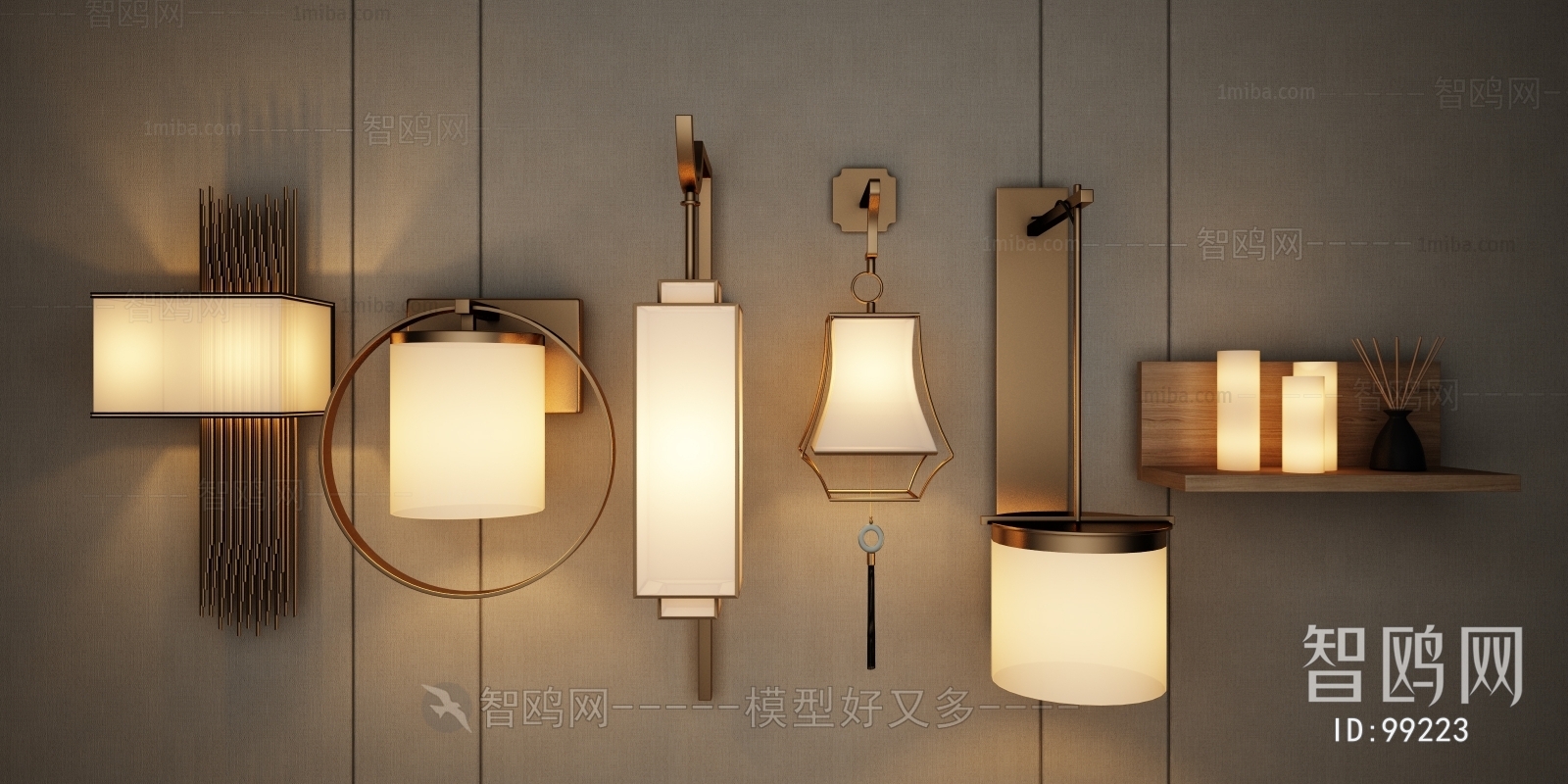 New Chinese Style Wall Lamp