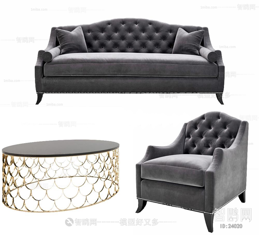 Modern American Style Single Sofa