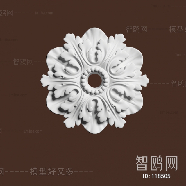 European Style Plaster Carved Top Plate