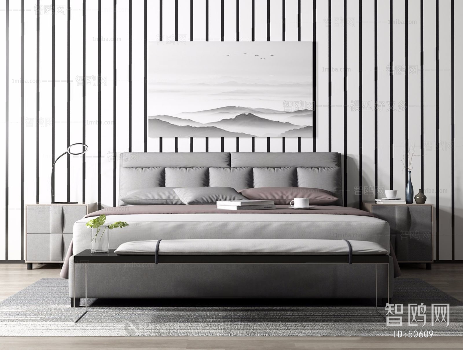 Modern Nordic Style Double Bed