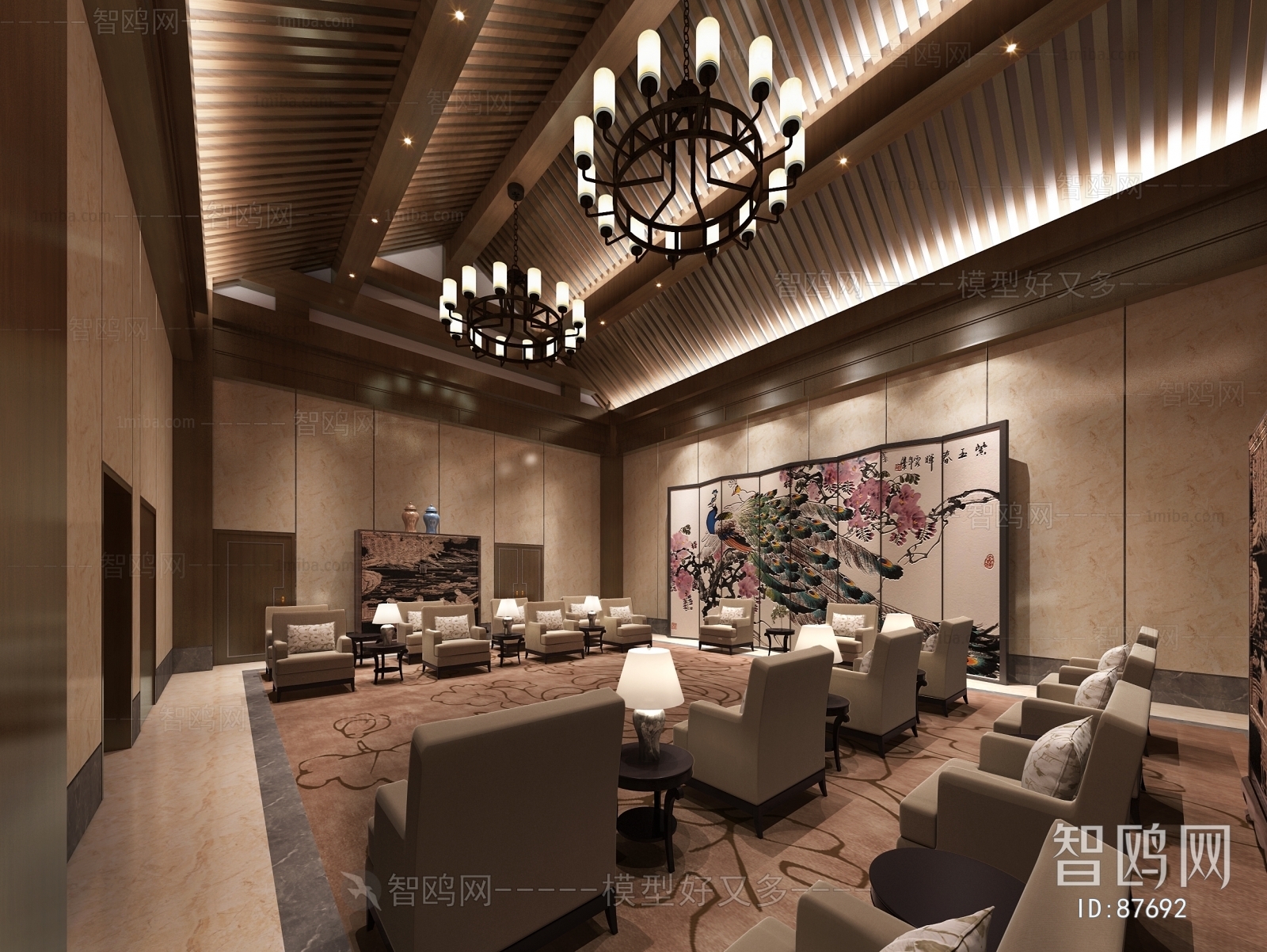 New Chinese Style Reception Room