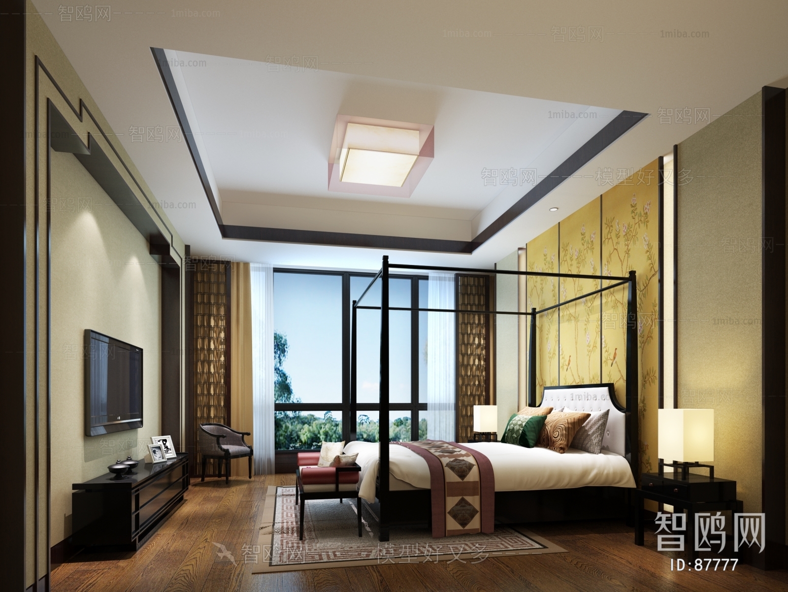 New Chinese Style Bedroom