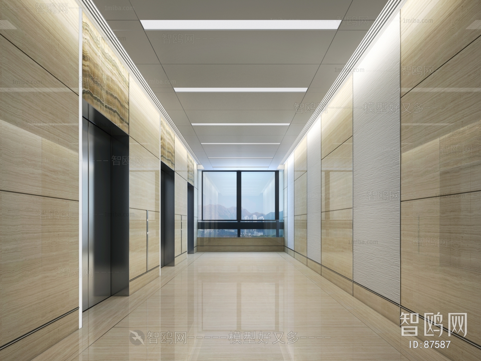 Modern Corridor/elevator Hall