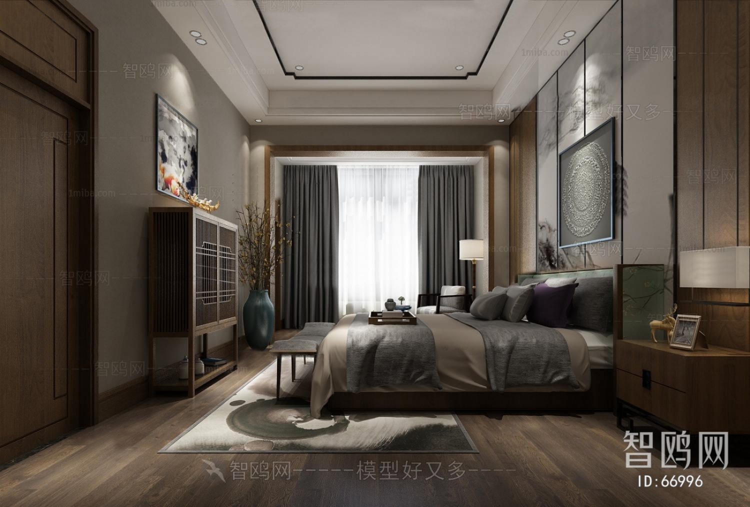 New Chinese Style Bedroom