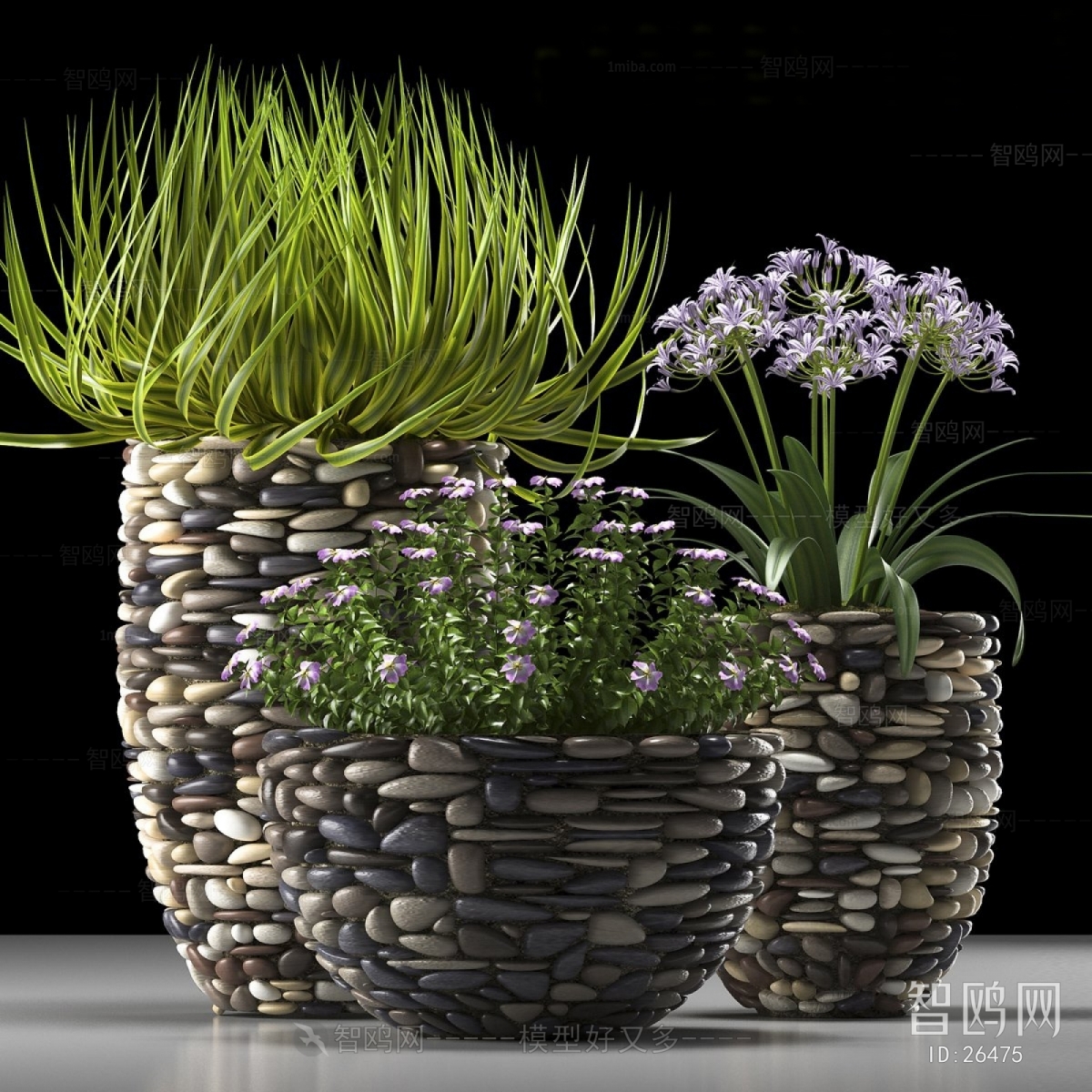 Modern Idyllic Style Potted Green Plant