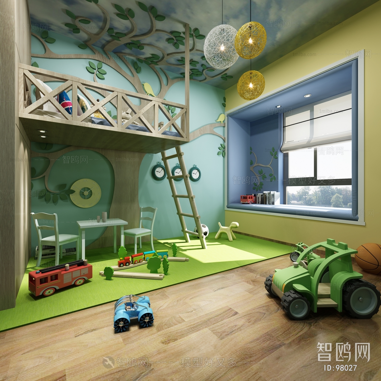 Modern Children's Room Activity Room