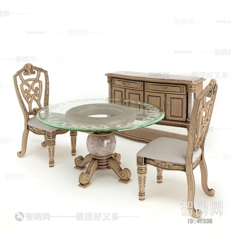 古典欧式餐桌椅餐边柜