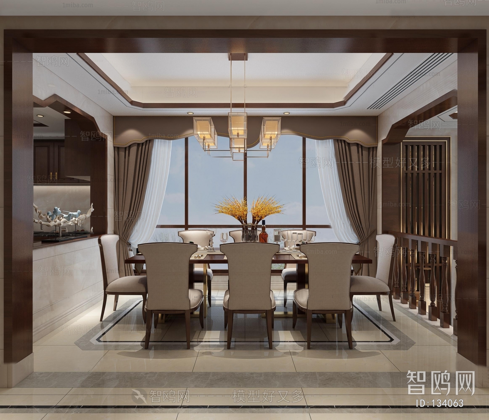 New Chinese Style Dining Room