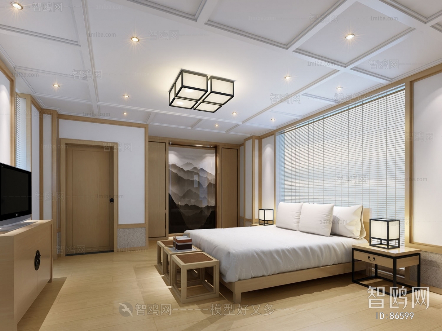 New Chinese Style Bedroom