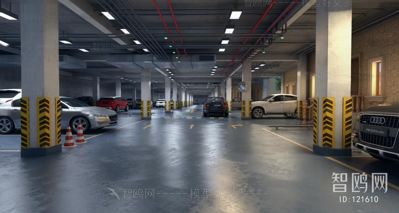 Modern Underground Parking Lot