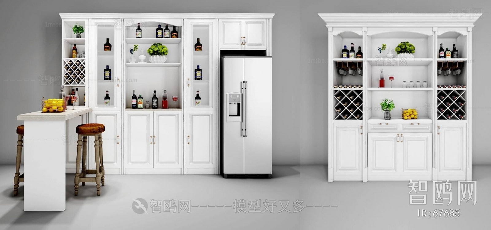 European Style Wine Cabinet