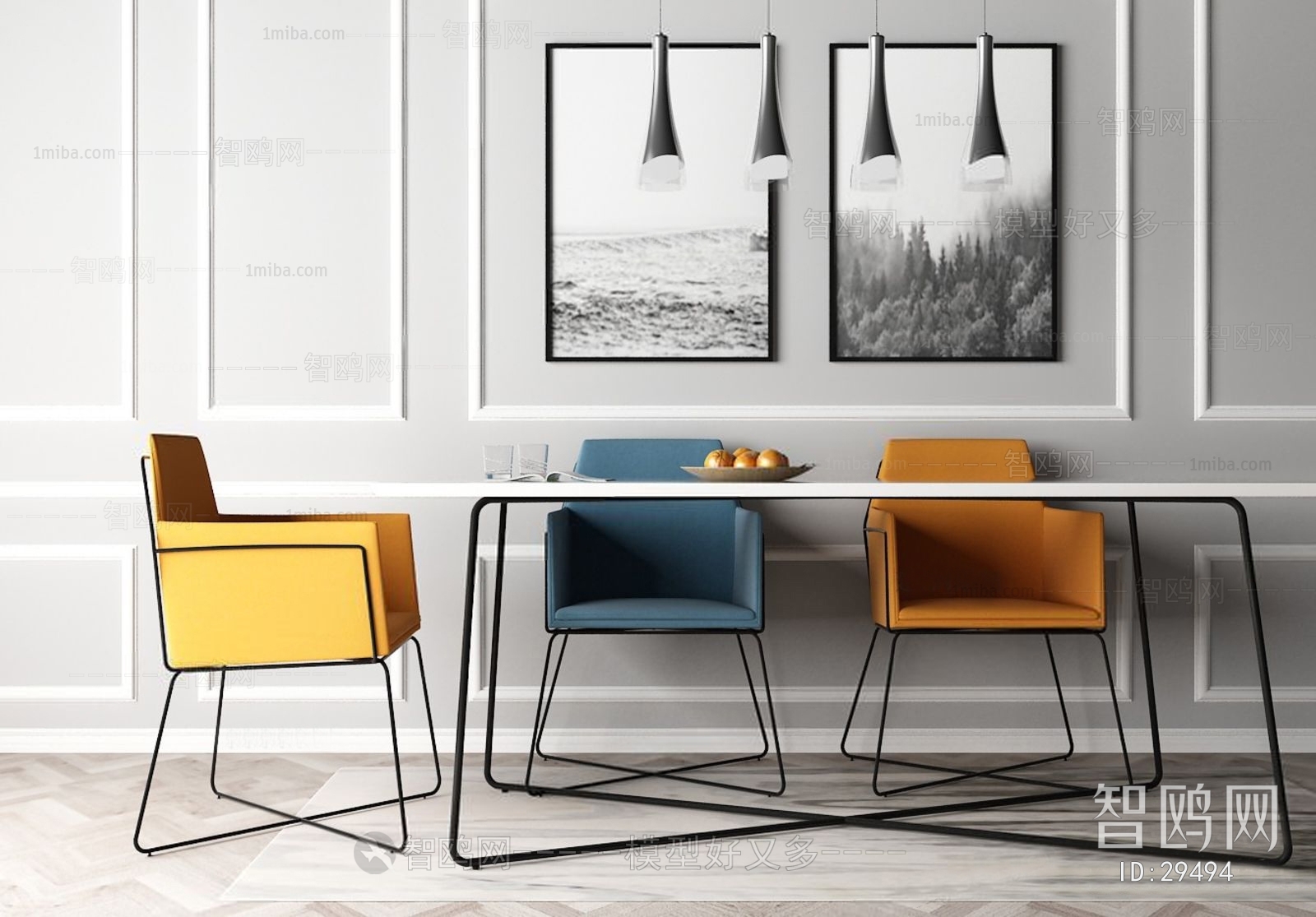 Modern Nordic Style Dining Table And Chairs