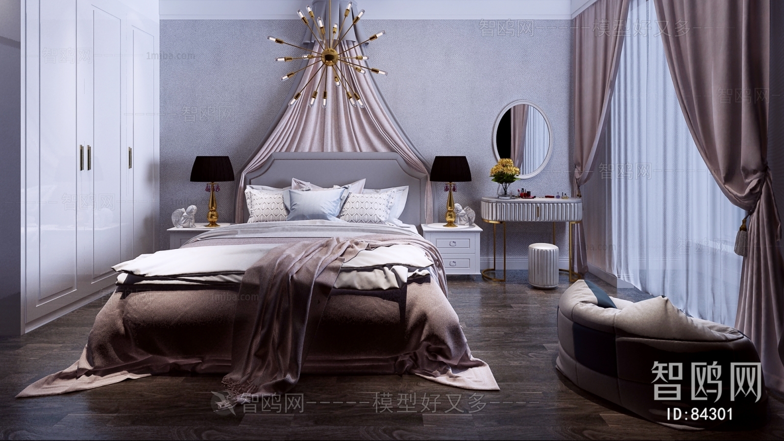 Modern Hong Kong Style Bedroom