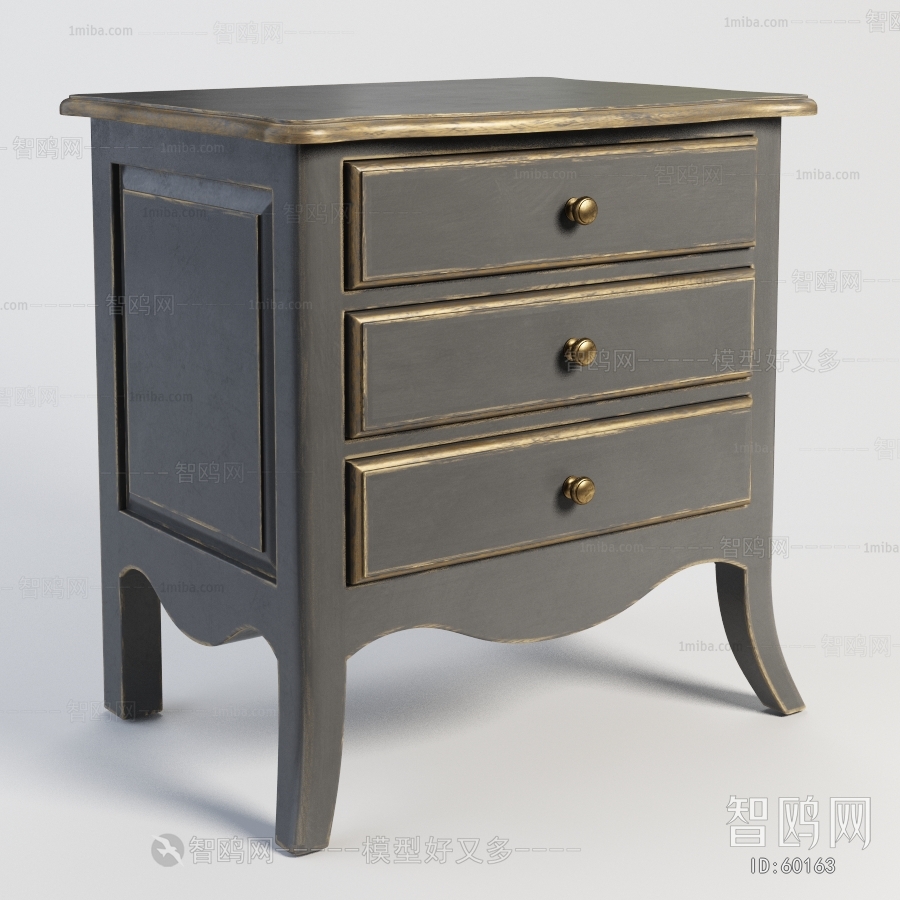 European Style Bedside Cupboard