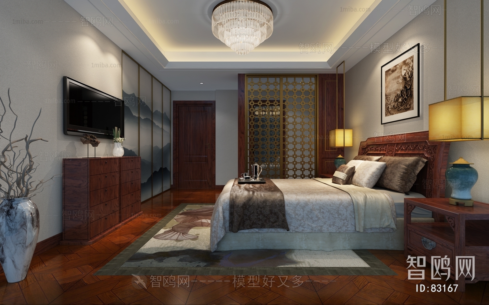 New Chinese Style Bedroom