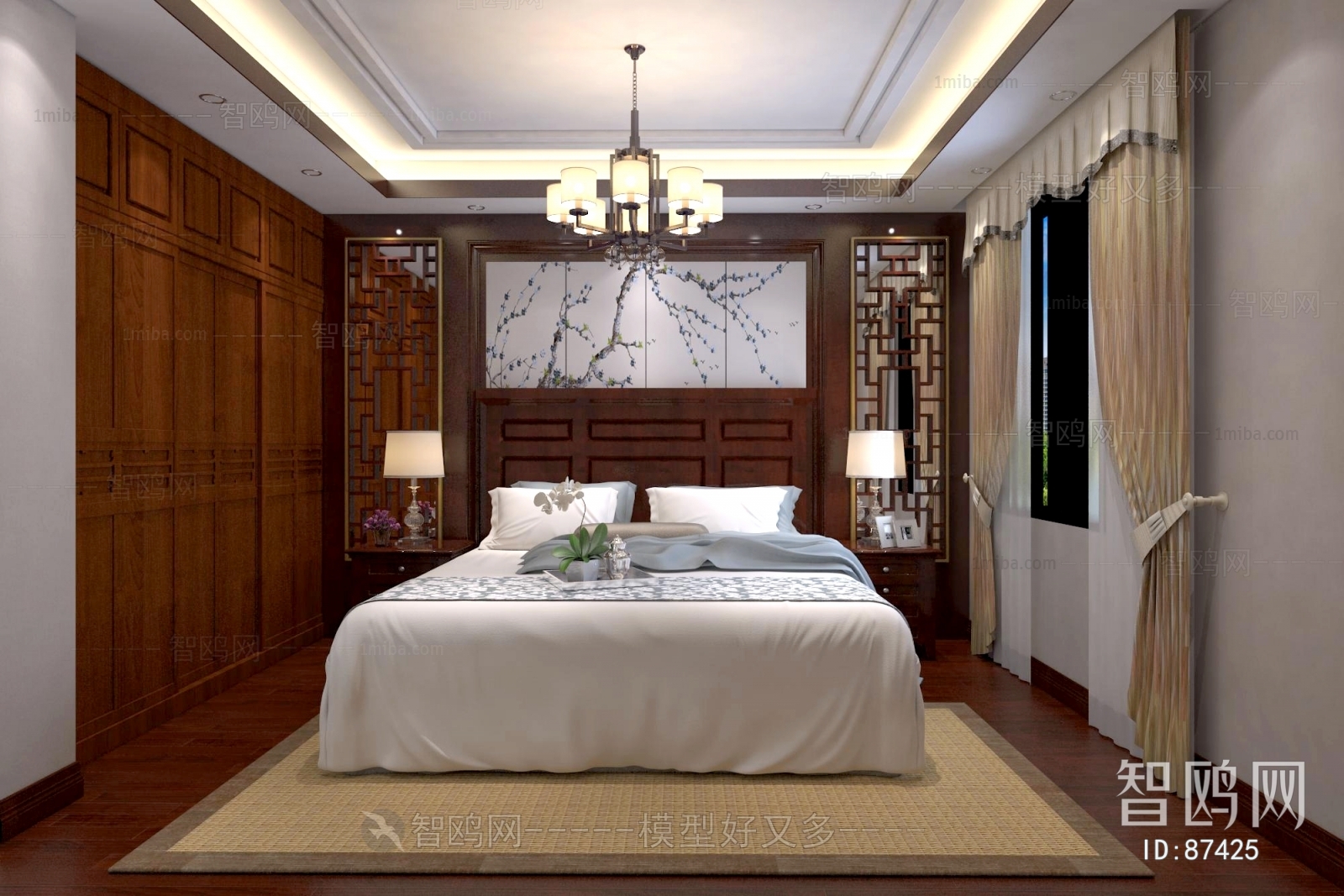 New Chinese Style Bedroom