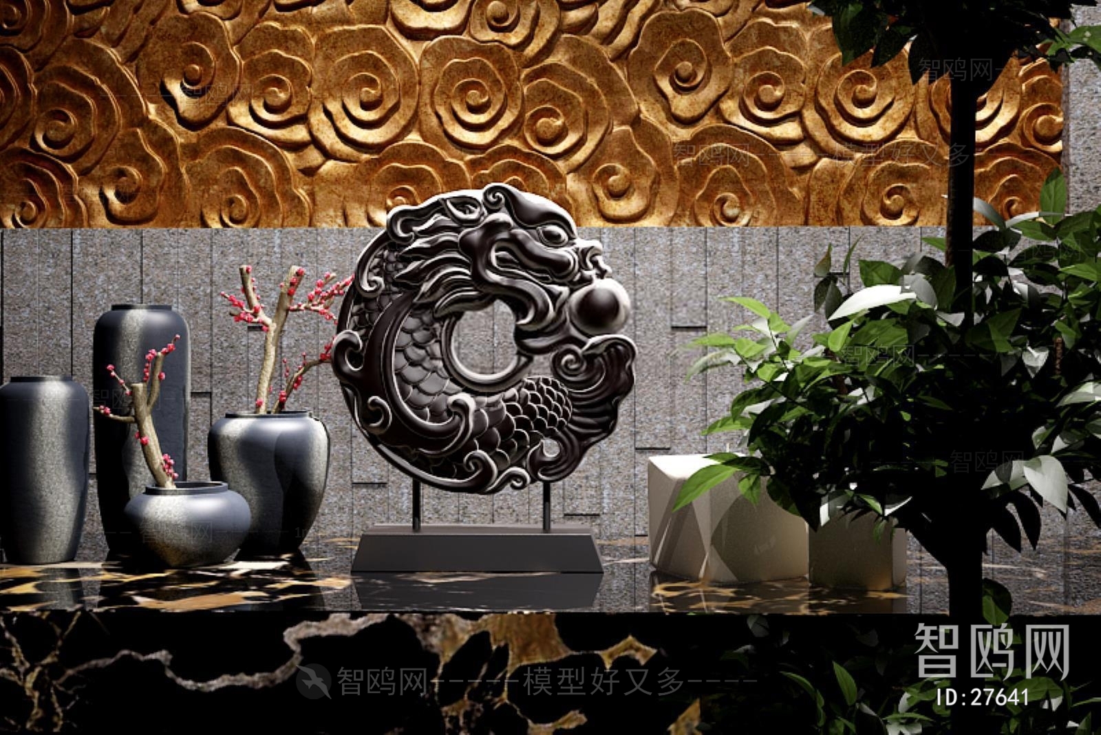 New Chinese Style Decorative Set