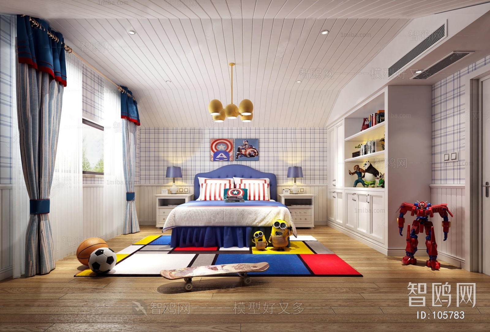Simple European Style Children's Room