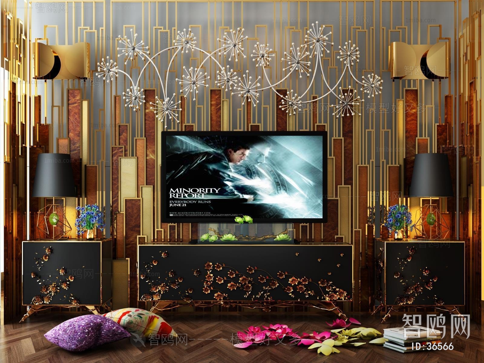 New Chinese Style TV Cabinet