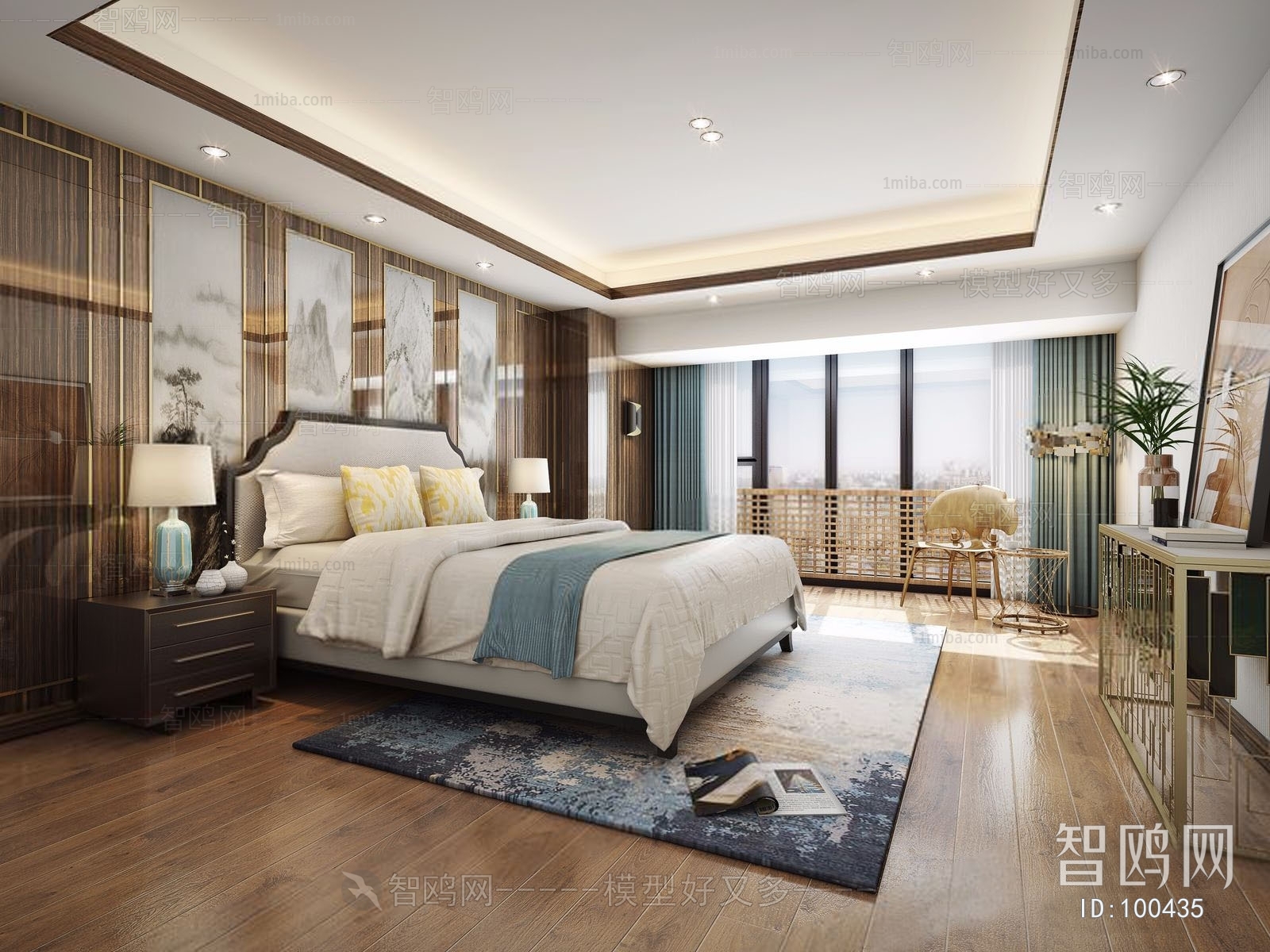 New Chinese Style Bedroom