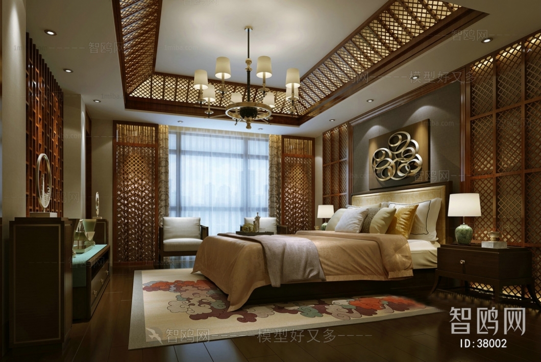 New Chinese Style Bedroom